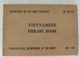 DA PAM No 20-611 Army 1962 Vietnamese Phrase Book Paper Hardback Pamphle... - $42.95