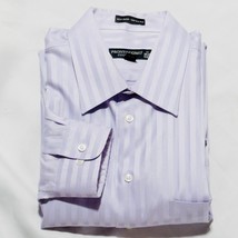 Mens Dress Shirt Pronto Uomo Couture Lavender Cotton Size 17 36/37 Tall - £11.46 GBP