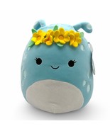 Squishmallows 11&quot; Natnat Blue Narwhal Plush With Yellow Flower Crown Sof... - $13.96 CAD