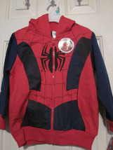 Nwt - Marvel&#39;s Ultimate SPIDER-MAN Boy&#39;s Red Long Sleeve Zip Hoodie - £7.81 GBP