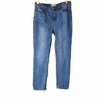 Free People Womens W 30 Jeans High Rise Roller Crop Skinny Jeans Medium Blue - £16.90 GBP