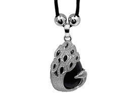 Mia Jewel Shop Peacock Silver Metal Gemstone Pendant Adjustable Healing Crystal  - £13.37 GBP