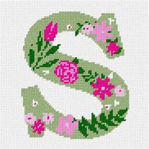 Pepita Needlepoint kit: Letter S Sage, 7&quot; x 7&quot; - $50.00+