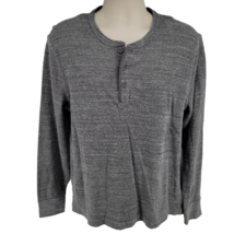 Gap Henley Men&#39;s Long Sleeve Sweater Size L Gray - £18.28 GBP