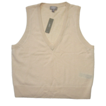 NWT J.Crew Cashmere V-neck Sweater-Vest in Buttercream Pullover Shell L - $74.00