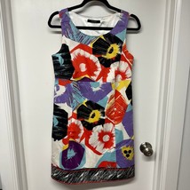 Tahari Womens Large Floral Print Sheath Sleeveless Dress Medium Stretch ... - $27.72