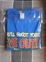 New Vintage You’ll Shoot Your Eye Out *A Christmas Story* Men’s Blue T-S... - £17.26 GBP