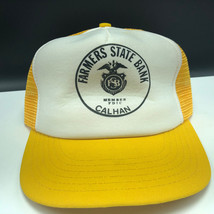 SNAPBACK TRUCKER HAT CAP VINTAGE STRAPBACK USA made Farmers state bank C... - $7.91
