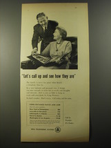 1954 Bell Telephone System Ad - Let's call up and see how they are - $18.49