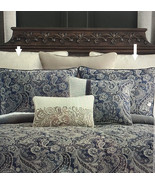 Waterford Danehill Euro Sham European Blue Oyster Gray 26x26&quot; Luxury Set... - $88.88