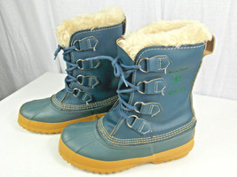 Vintage Blue Sorel Kaufman Manitou Insulated Pac Boots Women&#39;s 6, Made in Canada - £21.28 GBP