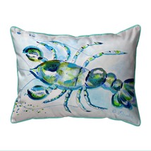 Betsy Drake Blue Crayfish Large Indoor Outdoor Pillow 16x20 - £36.99 GBP