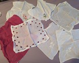 Vintage Womens Hankerchiefs Mixed Lot Of Six. - £7.88 GBP