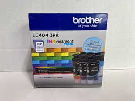 OEM Genuine Brother LC404 3PK Cyan Magenta Yellow Ink Cartridges - J1205W J1215W - £19.96 GBP