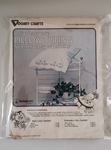 Stamped 2 Pillow tubing 1977 Embroidery Painting Daisies and Crosses 8300B - $14.85