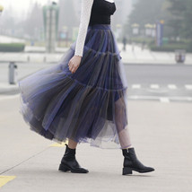 Purple Dye Layered Tulle Skirt Outfit Puffy Tulle Tutu Skirt Holiday Tulle Skirt image 1