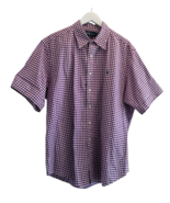 Vtg Polo Ralph Lauren Purple/White Checked Short Sleeve Shirt Men’s XXL EUC - $872.59 MXN