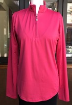 NWT Ladies Jo Fit Hot Pink Gray Orchid Floral Long Sleeve Mock Shirt Size S image 11
