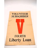 Antique WW1 4th Liberty Loan Volunteer Store Window Display Rare Ephemera - $40.00
