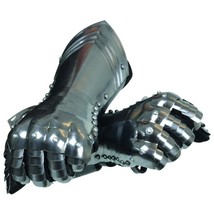 Pair Of Medieval Metal Gauntlet Knight Amor Glove Wearable Handcrafted Gloves - £124.15 GBP