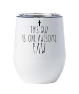 This Guy is One Awesome Paw Tumbler 12oz Father Funny Cup Christmas Gift... - £17.79 GBP