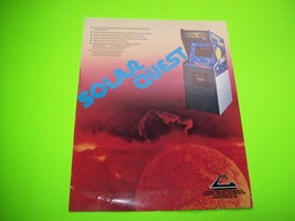 Cinematronics Solar Quest Original 1981 Video Arcade Game Flyer Space Ag... - £17.93 GBP