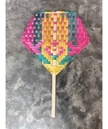 Bamboo Fanning Wove Vintage Thai Handicrafts Handmade Thai Art - $349.68 MXN