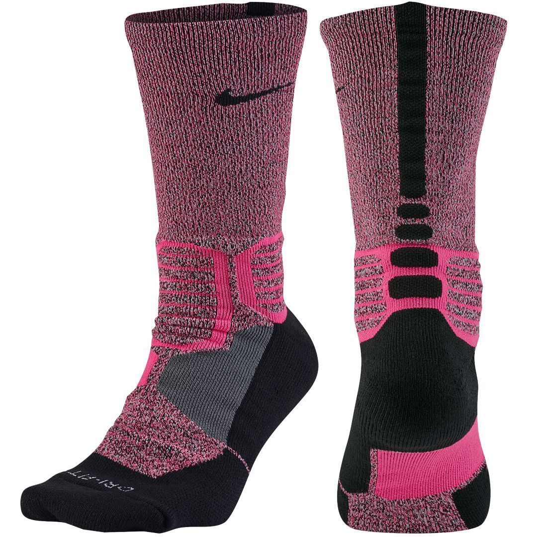 NIKE Hyper Elite Crossover Basketball Crew Socks sz XL X-Large (12-15) Pink - $23.99