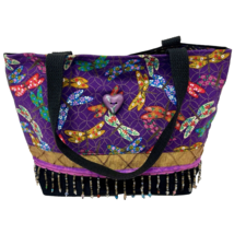 Leslie Andersen&#39;s Happy Hour Designs SmallFabric Tote with Beaded Fringe - €12,30 EUR