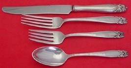 King Christian By Wallace Sterling Silver Regular Size Place Setting(s) 4pc - £157.48 GBP