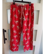 Aero Christmas Red Bulldog Pajama Pants Size S Women&#39;s EUC - £15.51 GBP
