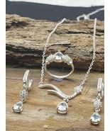 Aquamarine Natural Jewelry Set March Birthstone from Nagar Valley Pakistan. - $245.99
