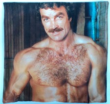 Topless Tom Selleck Magnum PI Novelty Pillow Cover - 17 x 17 inches - £11.40 GBP