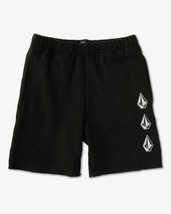 Volcom Little Boys Black Iconic Stone Fleece Shorts, Medium - $25.04