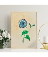 Original Watercolor Painting Of September Birth Month Flower, A Morning ... - $660.80 MXN