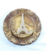 Vintage Paris Eiffel Tower Souvenir Plate Resin Made In France - £15.56 GBP