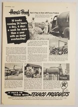 1949 Print Ad Texaco Oil Products Farm Tractors, Water Tank Trucks - £11.12 GBP