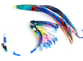 12&quot; Green Machine Daisy Chain 8/0 MULTI/BLUE Big Game Trolling Lure Mahi Tuna - £11.99 GBP