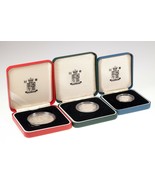 1995-1996 Great Britain 1£, 2£ &amp; Crown Coins in Silver Proof Coin Lot of 3 - €111,79 EUR