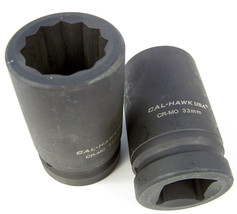 1&quot; Drive Spindle Axle Nut Deep Well Impact Socket 33mm 6 Point CR-MO Steel Usa - £15.97 GBP