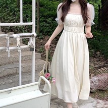 Women  Dress French Vintage Temperament Female  Gloss Fantasy Fairy Chic Summer  - £42.55 GBP