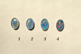 Australian Black Opal Triplet 5x7 mm Oval Gemstone &quot;You Pick&quot; One Triplet - £5.50 GBP