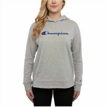 Champion Women Lightweight Jersey Hoodie, Oxford Grey Heather, M - $18.22