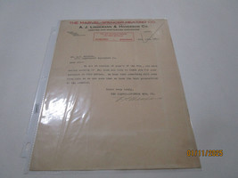 MARVEL SPENCER HEATING CO MILWAUKEE WISCONSON LETTER  SIGNED MEADOWS FEB... - $65.00