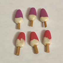 BARBIE Other Dollhouse 6 Popsicles Lot 1:6 Diorama Kitchen Food Play Set - $189.68 MXN