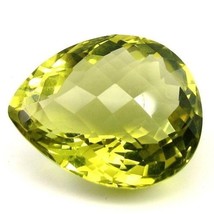 Certifié 57.31Ct A+ Naturel Citron Quartz Poire Pierres à Facettes - £28.85 GBP