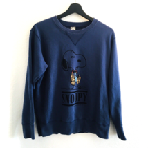 Vtg Rare Snoopy Joe Preppy Sweatshirt Medium By UT World Famous PEANUTS - £34.08 GBP
