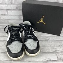 Nike Air Jordan 1 Low Grey Toe Size 7Y Black White 553560-039 With Box - $169.99