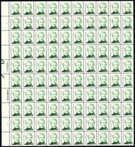 Sylvanus Thayer Sheet of One Hundred 9 Cent Postage Stamps Scott 1852 - £14.90 GBP