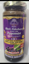 Organic Black Elderberry Honey With Peppermint By Essential Palace 16 OZ - £19.73 GBP